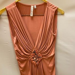 Robbi & Nikki Flowy Salmon Top